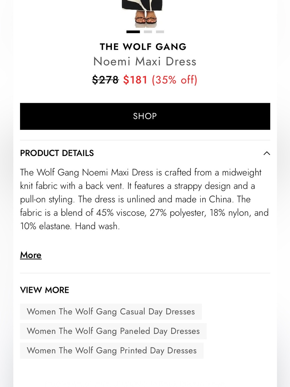 The Wolf Gang Noemi Maxi Dress Sz. M - Picture 7 of 9